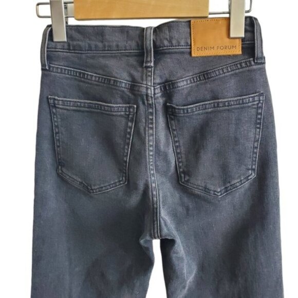 Aritzia Denim Forum Black Wash The Arlo High-rise Straight 28L Size 23 - Picture 4 of 8